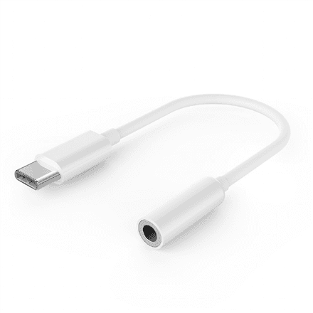 Cablexpert | USB type-C plug to stereo 3.5 mm audio adapter cable, White | A-CM-3.5F-01 – image 1