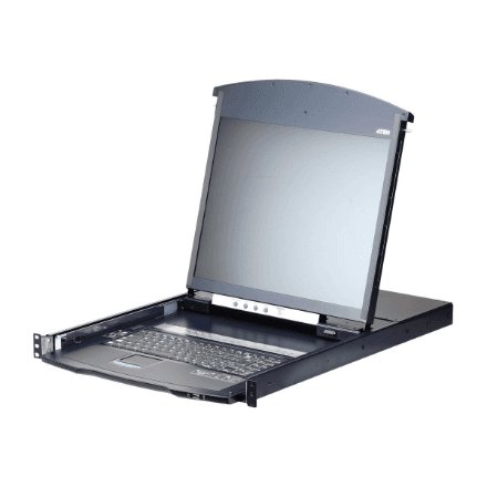 Aten 16-Port Cat 5 Dual Rail 19" LCD KVM over IP Switch with Virtual Media – nuotrauka 1