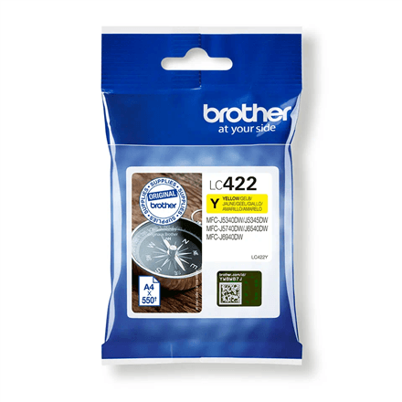 Brother LC422Y | Ink Cartridge | Yellow – nuotrauka 1