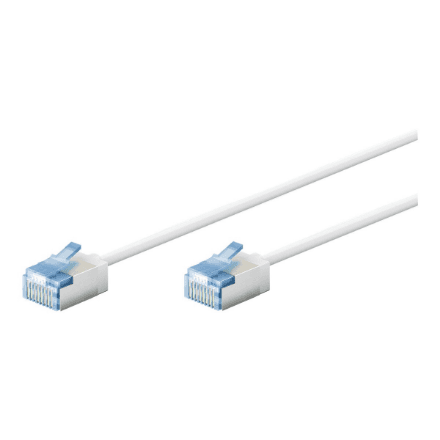 Goobay 74326 Ultra-Flexible CAT 6A Patch Cable, Slim, U/FTP, 0.15 m, White | Goobay – image 1