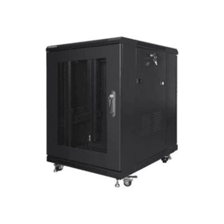 Lanberg Rack cabinet 19" free-standing 15U/600x800 (flat pack) with mesh door – nuotrauka 1