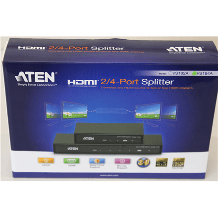 SALE OUT. Aten VS184A 4-Port 4K HDMI Splitter · SALE OUT. Aten · 4-Port 4K HDMI Splitter – image 1