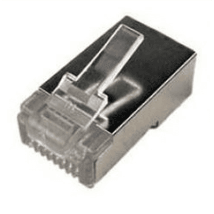 MP0003 | CAT5e Modular PlugSuitable for 8P8C Round CableConnector shieldedGold-plated contacts – image 1