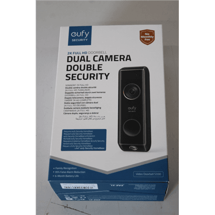 SALE OUT. Anker Eufy Doorbell 2 Pro, Black · SALE OUT. Anker Eufy Doorbell 2 Pro · UNPACKED, SCRATCHED TOP – image 1