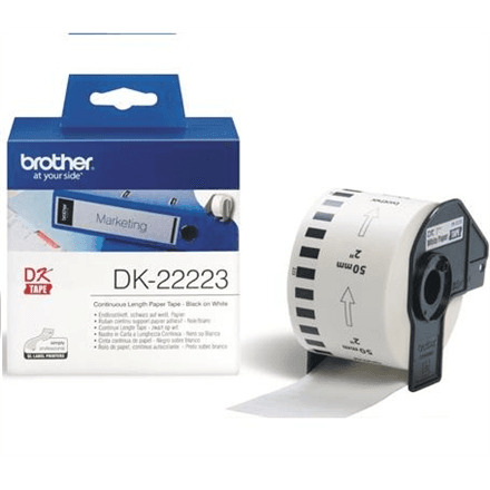 Brother | DK-22223 Continuous Length Paper Label | White | DK | 50mm | 30.48 m – nuotrauka 1