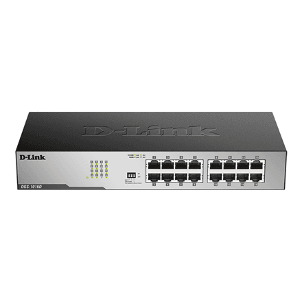 D-Link | 16-Port Gigabit Unmanaged Desktop Switch | DGS-1016D | Unmanaged | Desktop – nuotrauka 1
