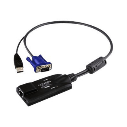 Aten | USB VGA KVM Adapter | 1 x RJ-45 Female, 1 x USB Male, 1 x HDB-15 Male – nuotrauka 1
