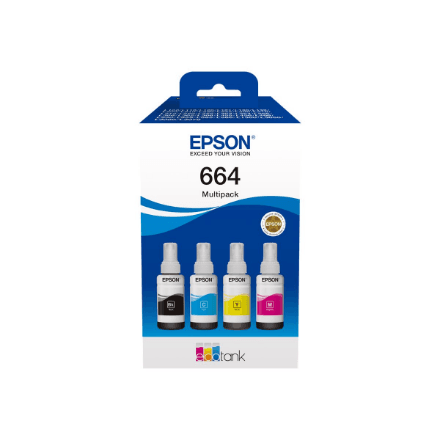 Epson 664 EcoTank 4-colour multipack · Epson C13T66464A · 664 EcoTank 4-colour multipack – nuotrauka 1