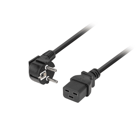Lanberg | CEE 7/7- to IEC 320 C19 power cord, 16A VDE | CA-C19C-10CC-0018-BK – nuotrauka 1