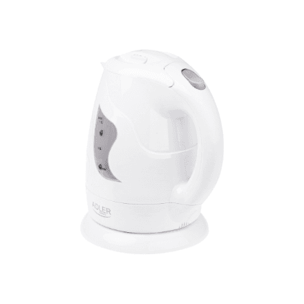 Adler | Kettle | AD 08 | Standard | 850 W | 1 L | Plastic | 360° rotational base | White – nuotrauka 1