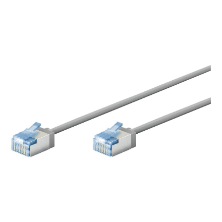 Goobay 74304 Ultra-Flexible CAT 6A Patch Cable, Slim, U/UTP, 0.15 m, Grey | Goobay – image 1