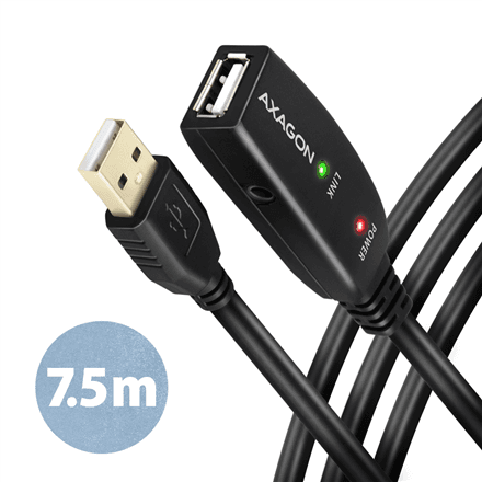 AXAGON | Active extension cable, 7.5 m | ADR-207 | USB Type-A to USB Type-A – nuotrauka 1