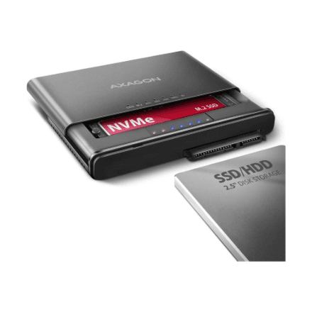 AXAGON USB-C 10Gbps M.2 NVMe + SATA SSD/HDD adapter | ADSA-CC – nuotrauka 1