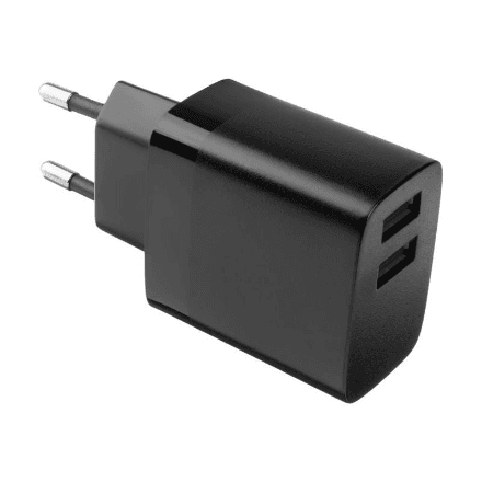 Fixed | Dual USB Travel Charger 17W and USB/USB-C Cable | FIXC17N-2UC-BK – image 1