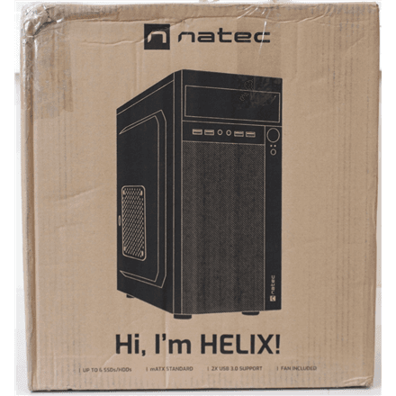 SALE OUT. | Natec | PC Case | Helix Matx | Black | Mini Tower | DAMAGED PACKAGING – nuotrauka 1
