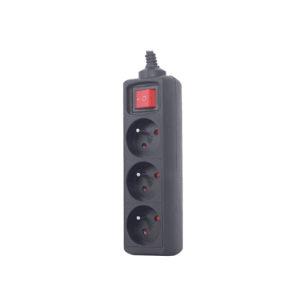 EnerGenie | Power strip, 3 FR sockets, 10 A, C14 plug | EG-PSU3F-01 – nuotrauka 1