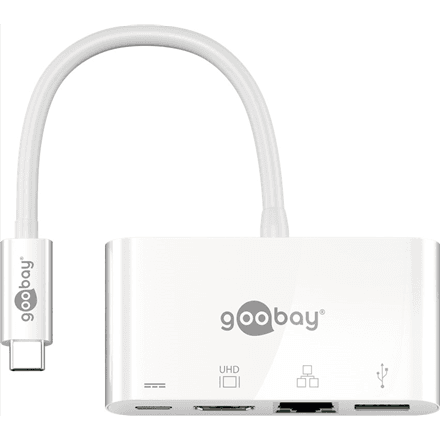 Goobay | USB-C Multiport Adapter (HDMI + Ethernet, PD) | 62105 – image 1