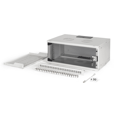 Digitus SOHO Pro network set, 483 mm (19"), 4U, 540 x 400 mm | DN-49200-SET | Light Grey – nuotrauka 1