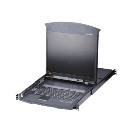 Aten 1-Local/Remote Share Access 16-Port Cat 5 Dual Rail 17" LCD KVM over IP Switch with Daisy-Chain Port – nuotrauka 1