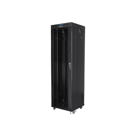 Lanberg Rack cabinet 19" free-standing 42U/600x600 (flat pack) with glass door lCD V2 – image 1