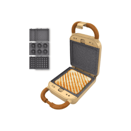 Cecotec Sandwich Maker Rock'nToast Retro One Yellow Retro-style – nuotrauka 1