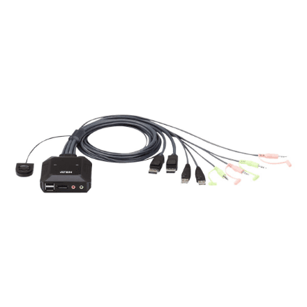 Aten | USB DisplayPort Cable with Remote Port Selector | CS22DP | 2-Port KVM Switch – nuotrauka 1