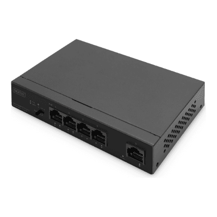 Digitus | 4 Port Gigabit PoE Switch | DN-95330-1 | Unmanaged | Desktop – image 1