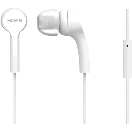 Koss | Headphones | KEB9iW | Wired | In-ear | Microphone | White – nuotrauka 1