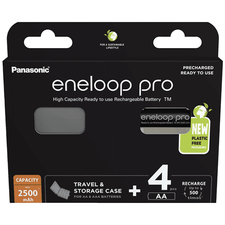 Panasonic | Rechargeable Batteries | ENELOOP BK-3HCDEC4BE | AA | 2500 mAh | 4 pc(s) – nuotrauka 1