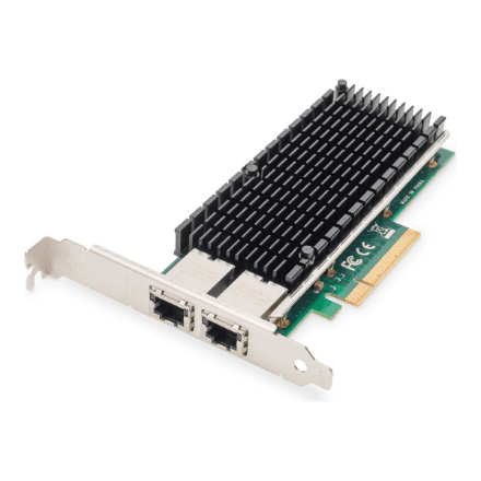 Digitus | 10Gbps Dual Port Ethernet Server adapter PCIe X8, Intel X540 BT2 | DN-10163 – image 1