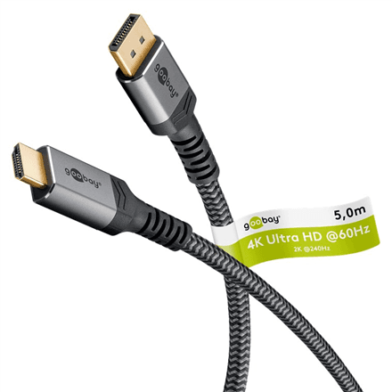 Goobay DisplayPort to HDMI Cable | 65271 | 5 m – nuotrauka 1
