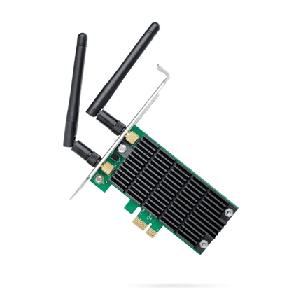 TP-LINK Archer T4E Dual Band PCI Express Adapter 2.4GHz/5GHz, 802.11ac, 300+867 Mbps, 2xDetachable antennas – nuotrauka 1