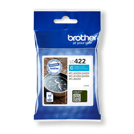 Brother LC422C | Ink Cartridge | Cyan – image 1
