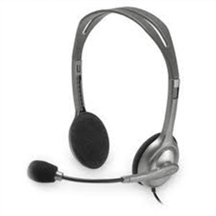 Logitech | LGT-H110 | Stereo headset | Black, Silver – nuotrauka 1