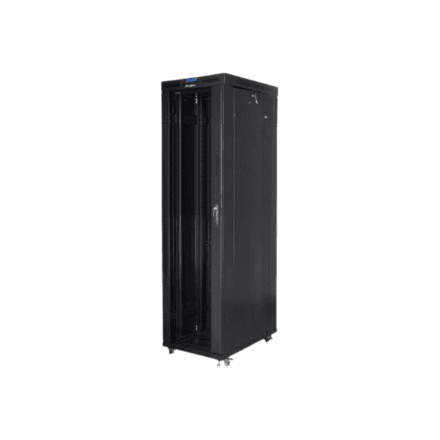 Lanberg Rack cabinet 19" free-standing 47U/800x1000 (flat pack) with glass door, LCD – image 1