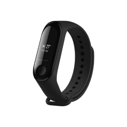 Fixed | Silicone Strap for Xiaomi Mi Band 3/4 | Black – nuotrauka 1
