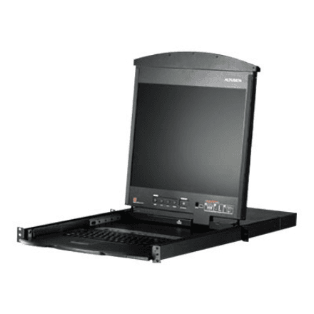 Aten 8-Port Cat 5 Dual Rail 17" LCD KVM Switch with Daisy-Chain Port – nuotrauka 1