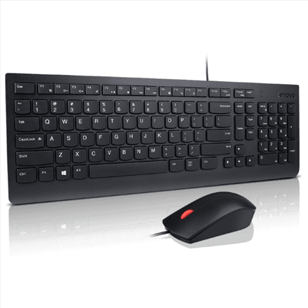 Lenovo Essential | Keyboard and Mouse Combo | Wired | US Euro | Black – nuotrauka 1
