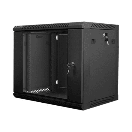 Lanberg | Rack cabinet 19" wall-mount 9U/600x450 (flat pack) | WF01-6409-10B | Black – nuotrauka 1