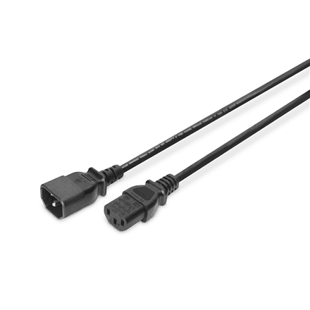 Digitus | Power Cord extension cable C13 - C14, | AK-440201-018-S | Black – nuotrauka 1
