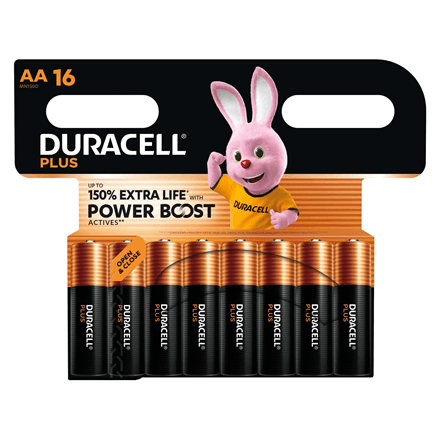 Duracell Plus Boost MN 1500 BL16 | AA – nuotrauka 1