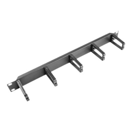 Lanberg 19" cable management panel with 5 plastic holders 1U type B | AK-1202-B | Black – nuotrauka 1