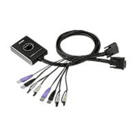 Aten 2-Port USB DVI/Audio Cable KVM Switch with Remote Port Selector · Aten · 2-Port USB DVI/Audio Cable KVM Switch with Remote Port Selector – nuotrauka 1